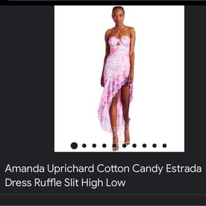 Small Amanda Uprichard Estrada dress with ruffle slit